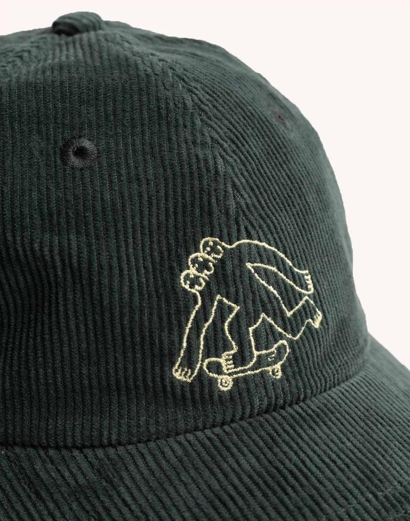 OLOW Cruising Six Panel Cap Lärchengrün – Cordstruktur und Stickerei